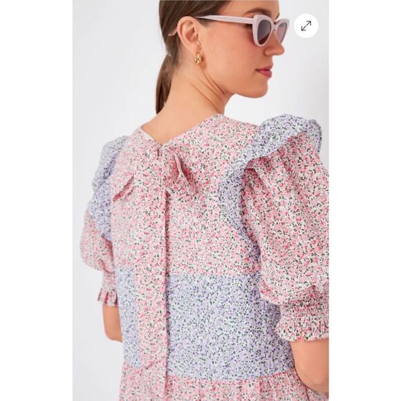 Floral Maxi Dress in Pink and Blue - Picture 3 of 11